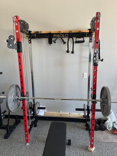 Customer photo review of CHEETAH™ Wall Mounted Folding Power Rack Functional Trainer