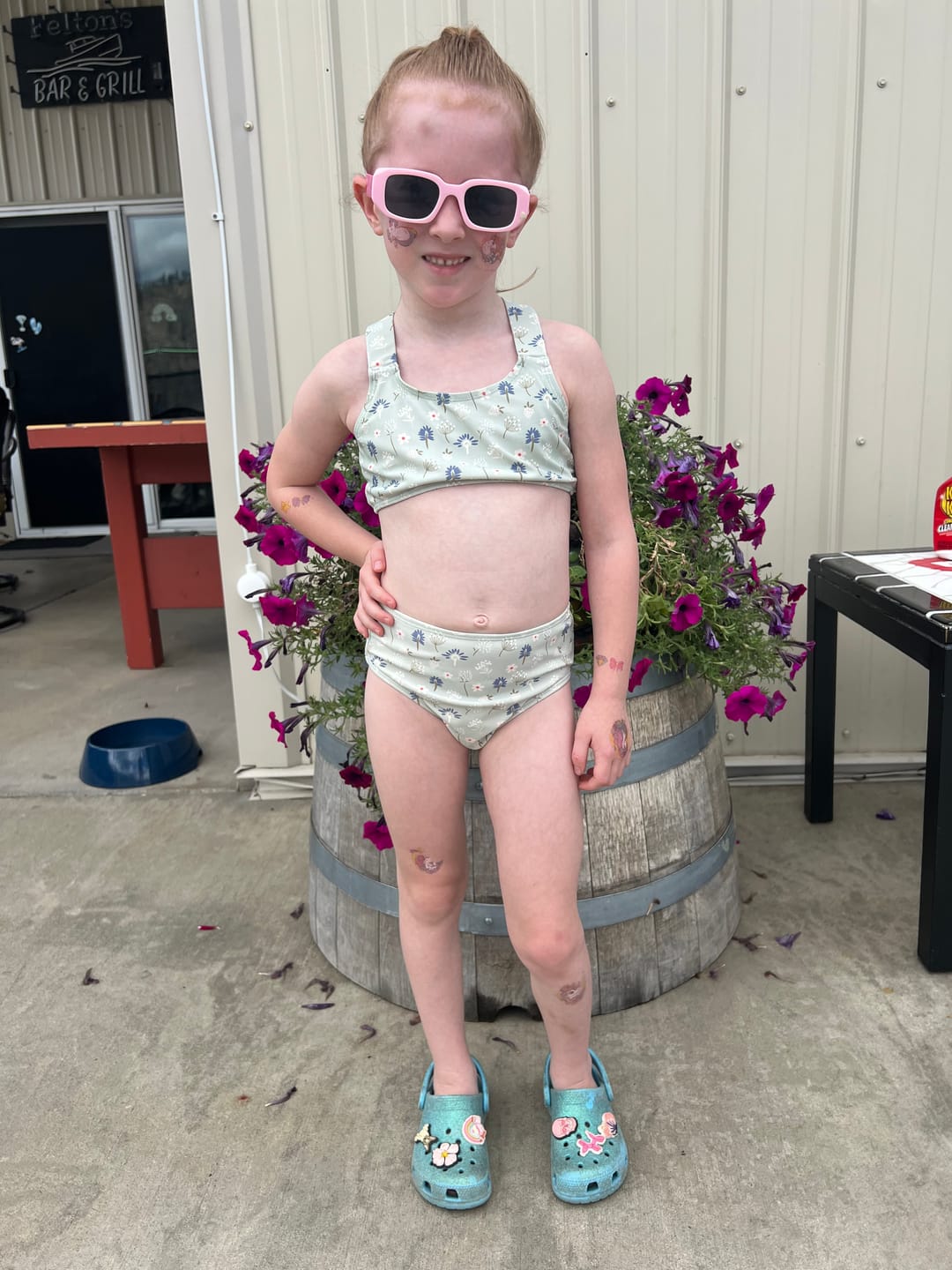Customer photo review of Girl's Basic Bikini | Flower Field
