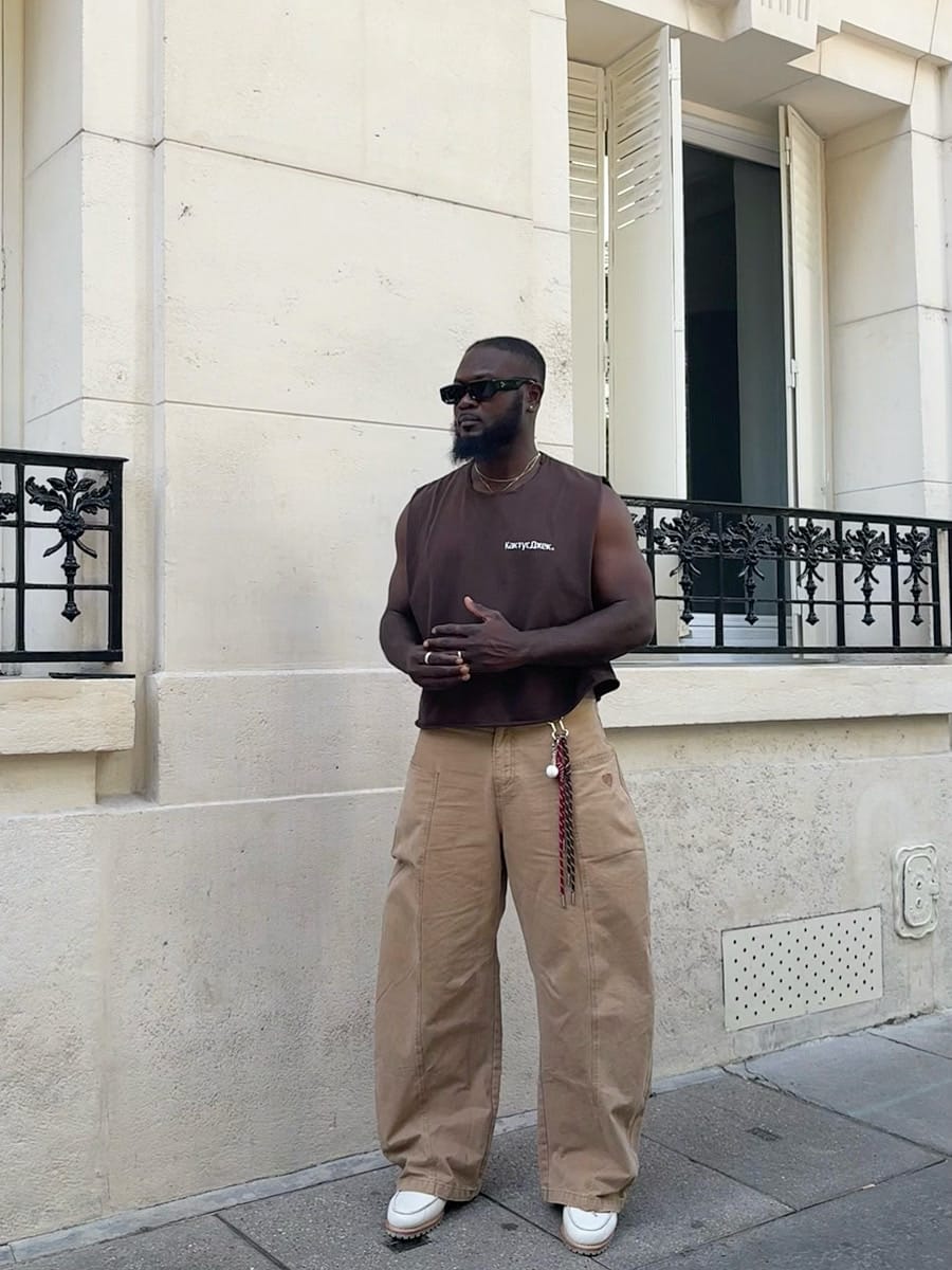 Customer photo review of Aelfric Eden Baggy Barrel Pants
