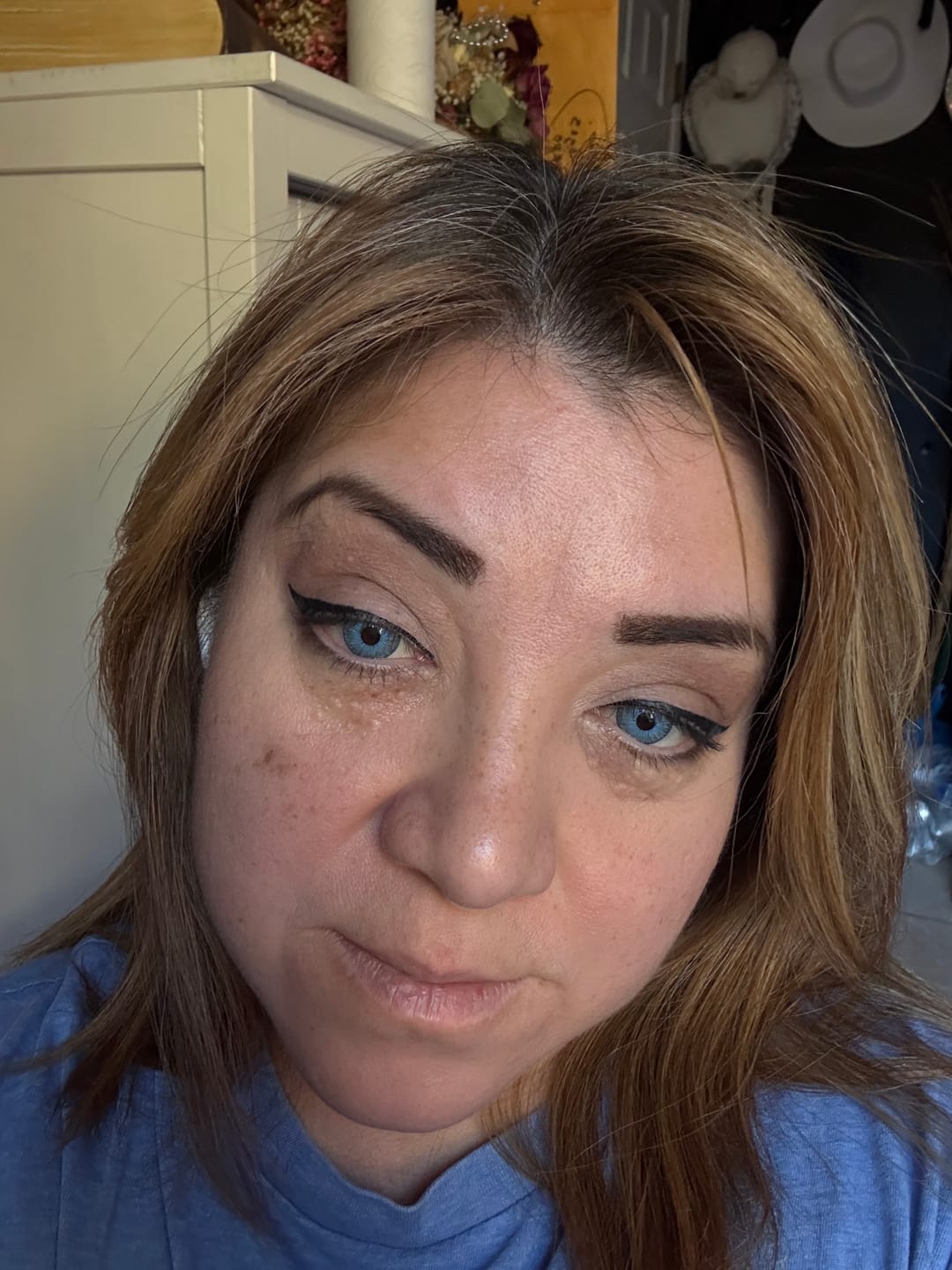 Customer photo review of New York 2  BLUE Daily (10 Pcs) Colored Contact Lenses