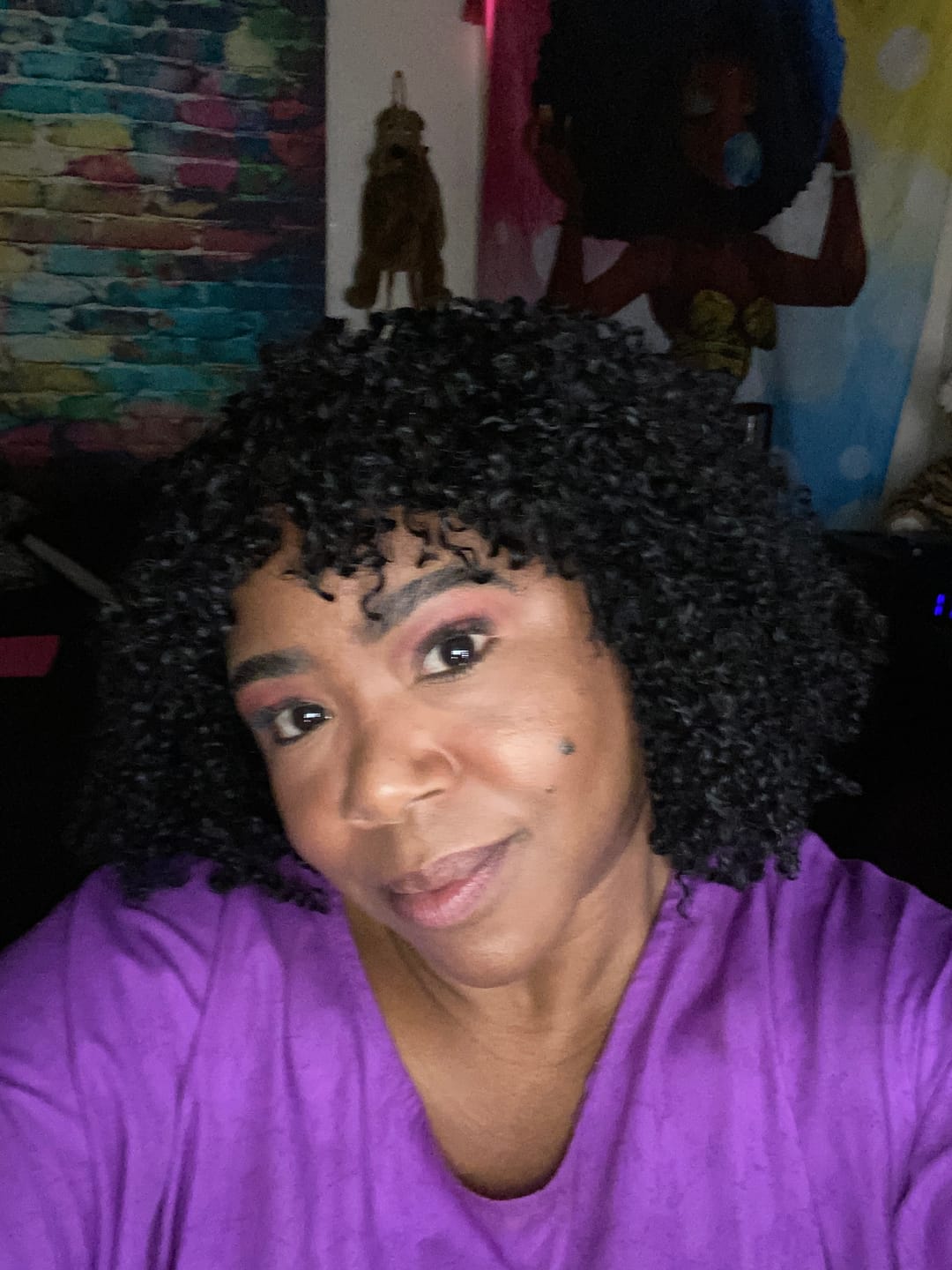 Customer photo review of Human Crochet Hair Micro Yanky Twists