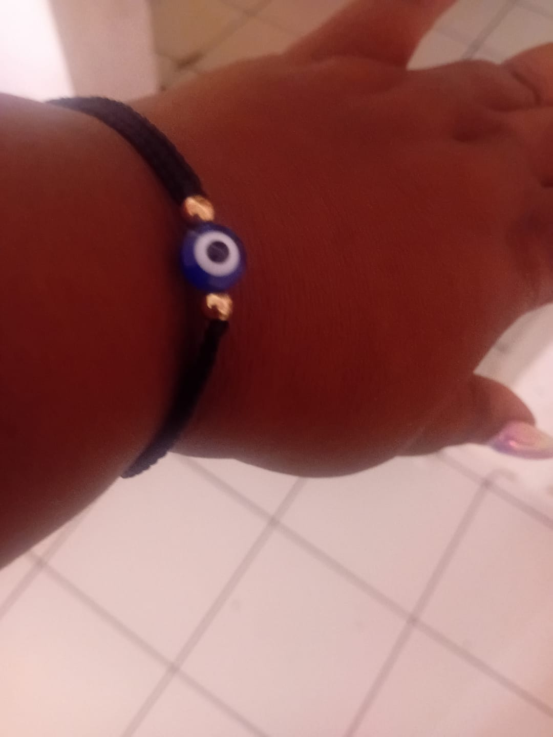 Customer photo review of Bracelet Oeil Bleu Porte-Bonheur