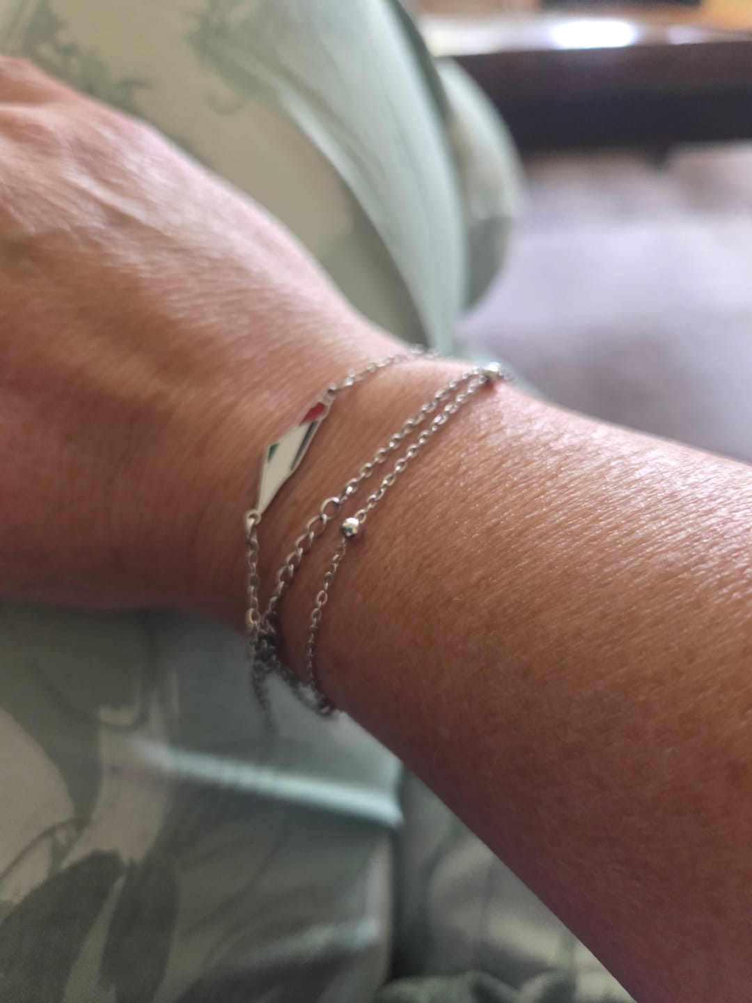 Customer photo review of Palestine Map Bracelet