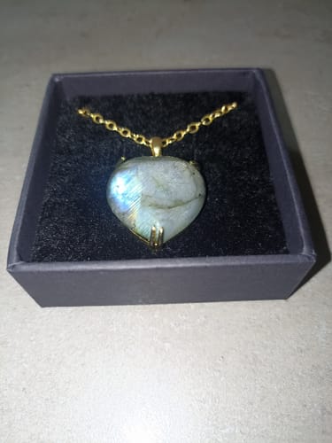 Customer photo review of Pendentif Labradorite Coeur