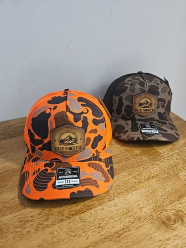 Customer photo review of Custom Leather Patch Hats Richardson CAMO Laser Engraved