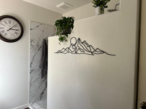Customer photo review of Minimalist Mountain Wall Art