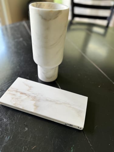 Customer photo review of Vaso "Rocket" in Marmo Calacatta