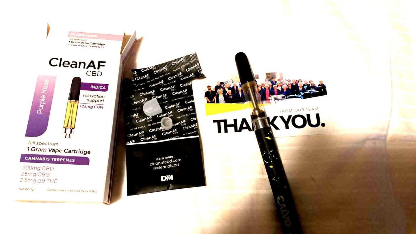Customer photo review of Purple Haze THC Vape Cartridge