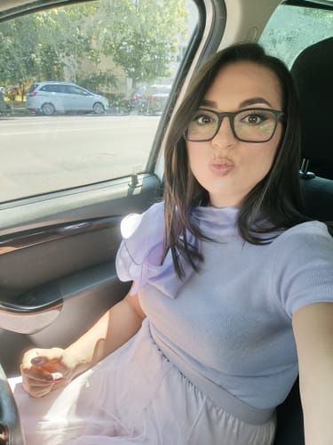 Customer photo review of Fusta Zaharia mov deschis cu banda elastica