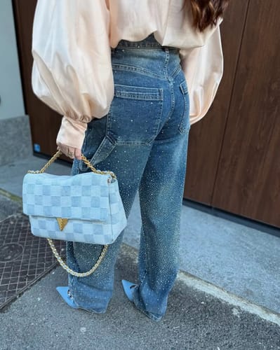 Customer photo review of Starry Night Dust Baggy Jeans