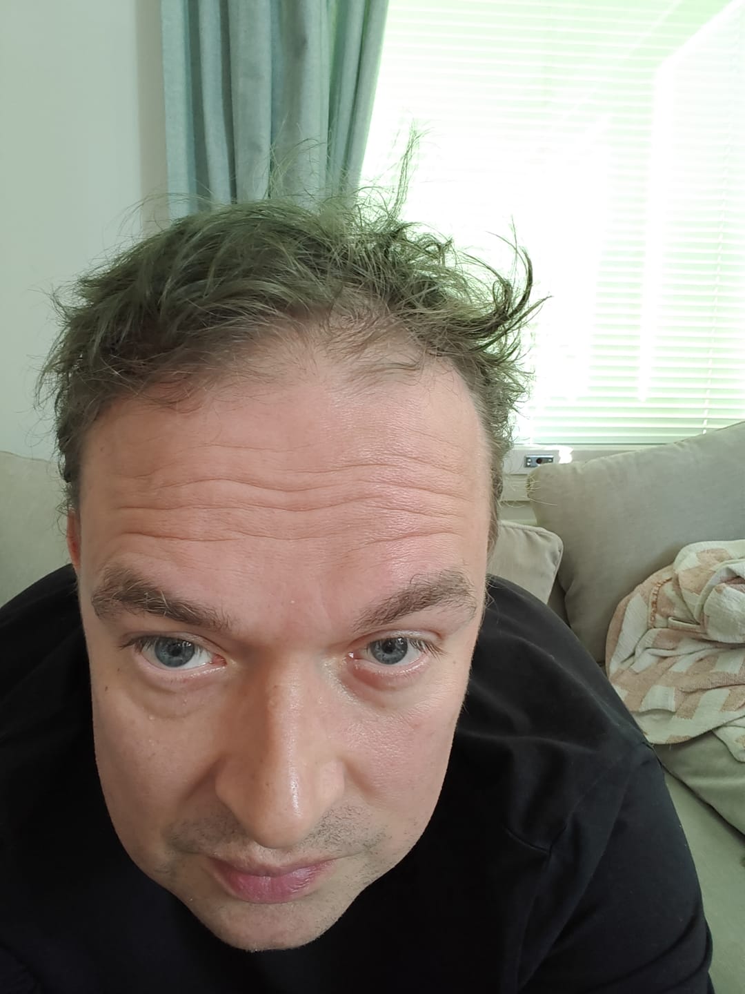 Customer photo review of Maggie Dark Green Direct Hair Color
