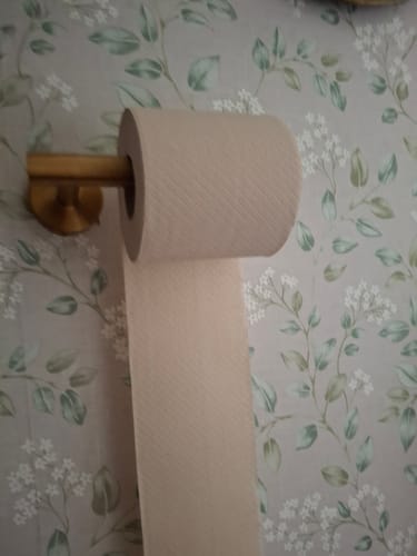 Customer photo review of Unbleached Bamboo Toilet Paper