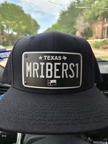 Customer photo review of Texas Blackout Plate Hat
