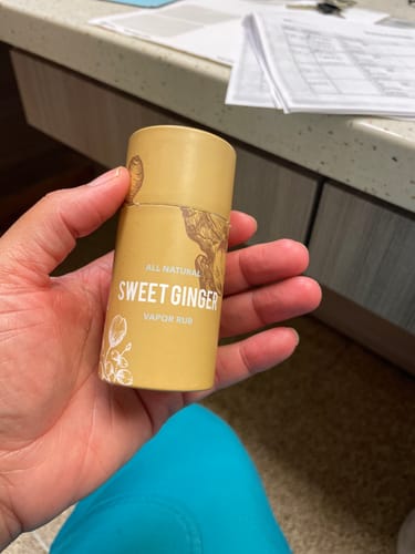 Customer photo review of Sweet Ginger Vapor Rub