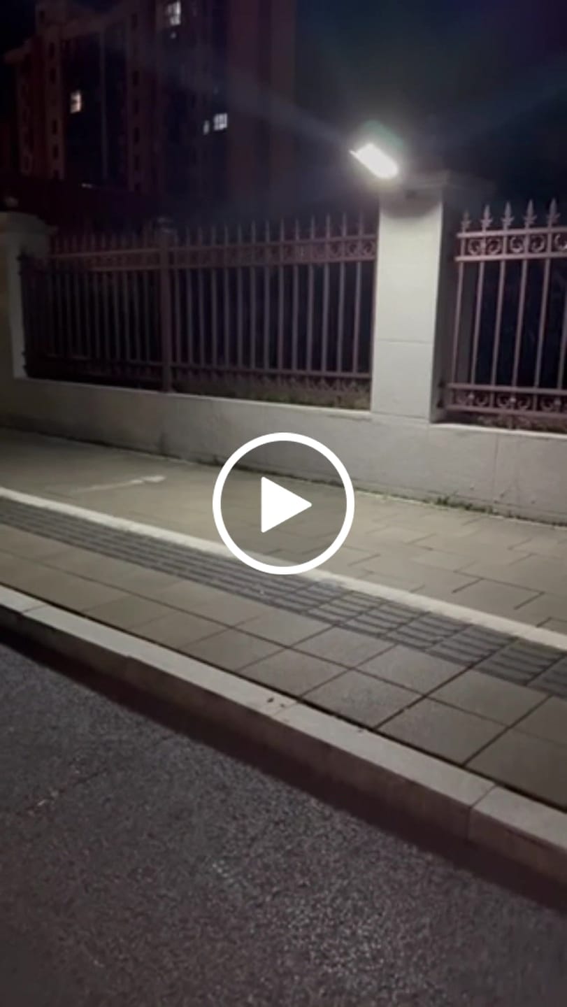Customer video review of 60W 90W Solar Outdoor Dusk to Dawn lights with remote control