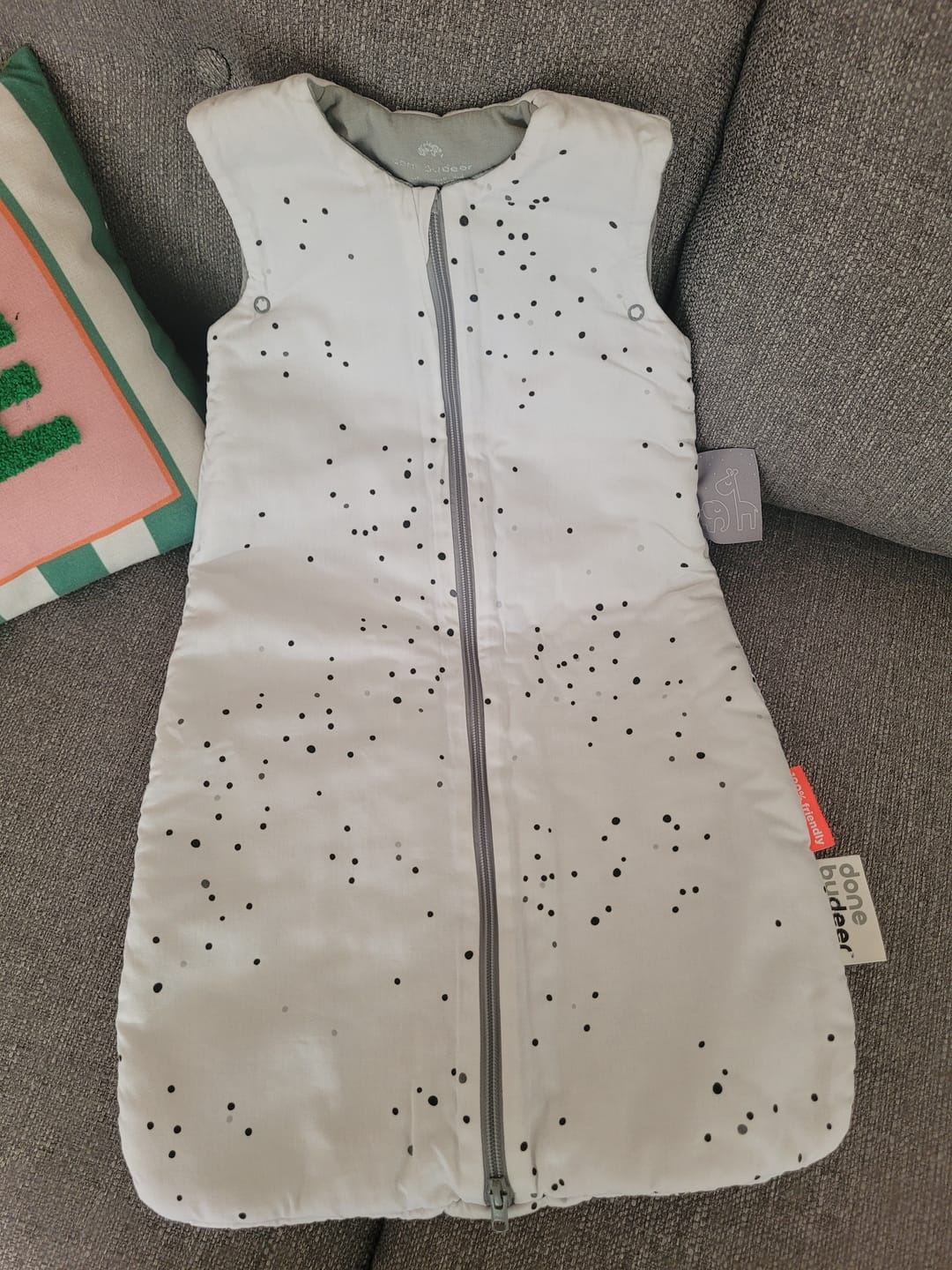 Customer photo review of Gigoteuse blanche à pois