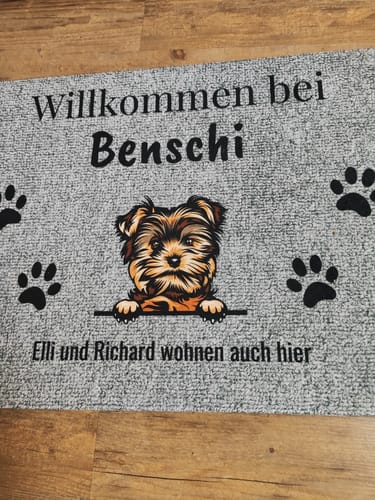 Customer photo review of Willkommen bei - Individuelle Fußmatte