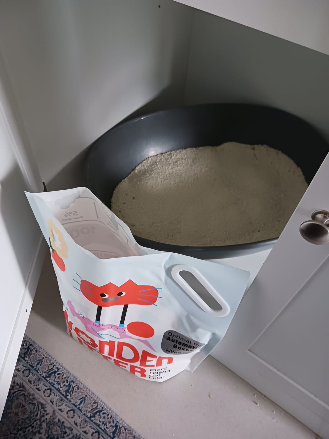 Customer photo review of Michu Wonder Litter - Plant-Based & Automatic-Box Friendly 2.5kg/6L
