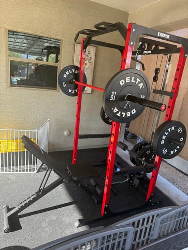 Customer photo review of EVOLPOW P2A Brute All-in-One Power Rack Home Gym - For Beginner