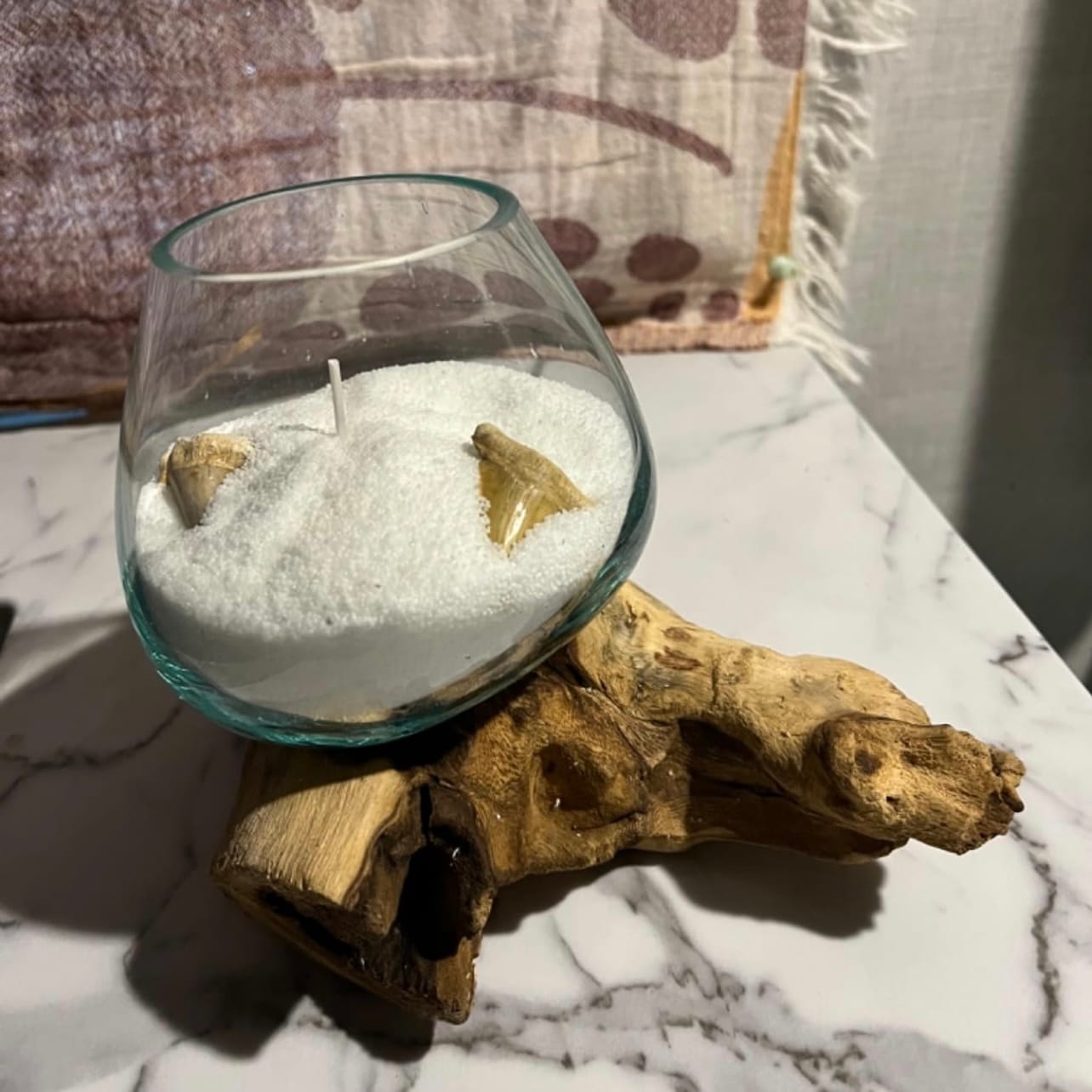 Customer photo review of Pearl Light Sand Candle
