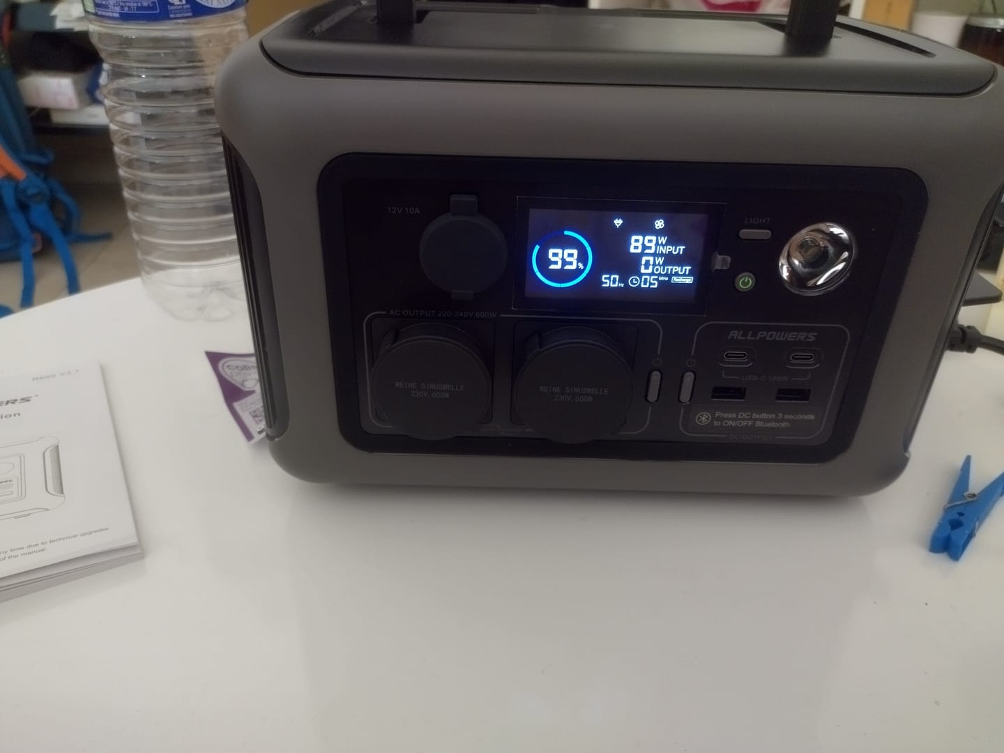 Customer photo review of ALLPOWERS R600 Station électrique portable 600W 299Wh Batterie LiFeP04