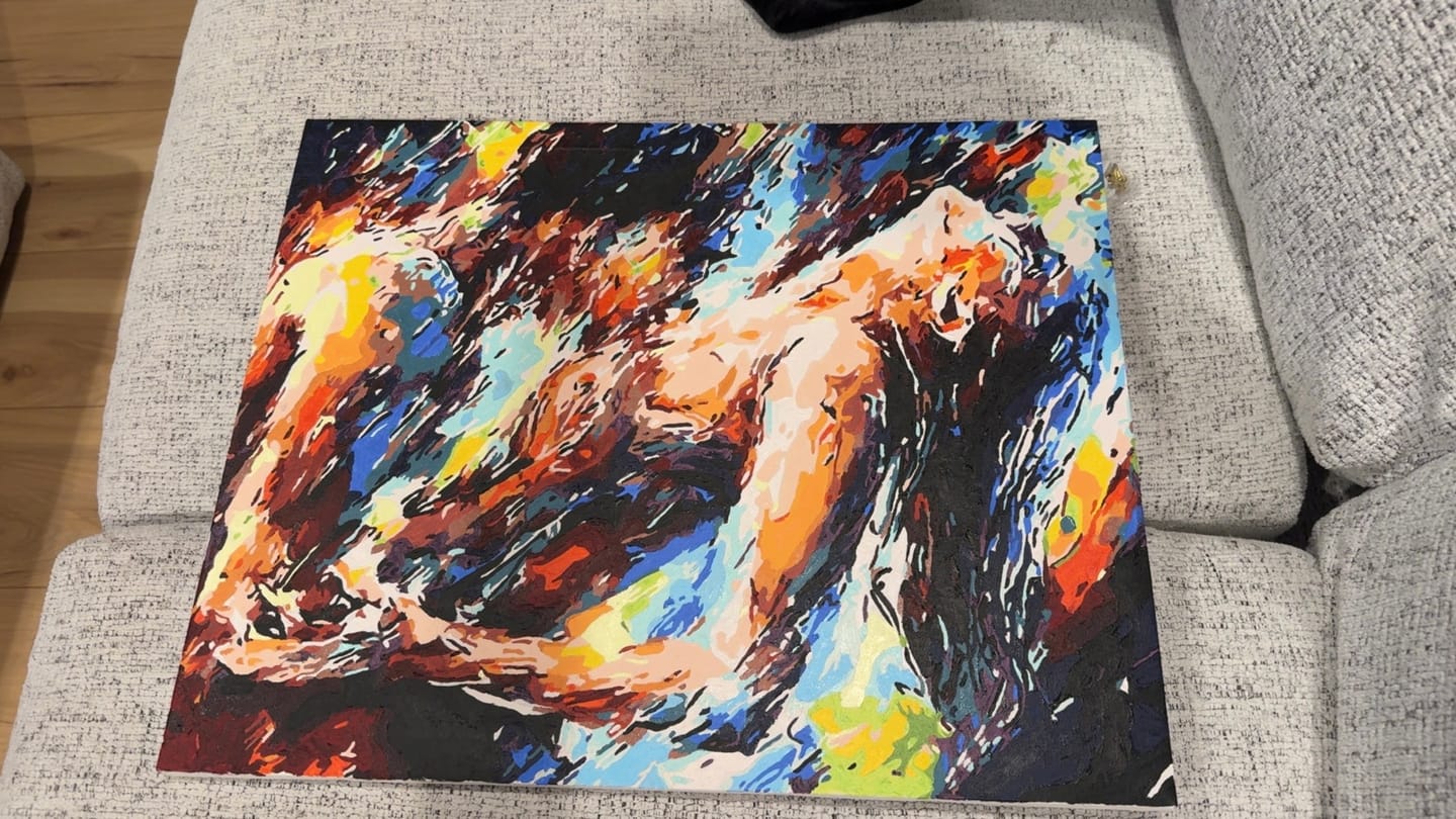 Customer photo review of Two Lovers | Paint by Numbers