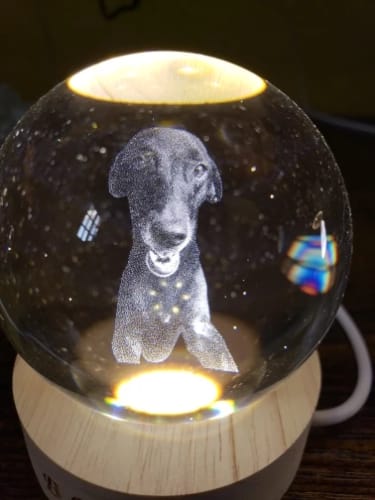 Customer photo review of Esfera de Cristal Personalizable