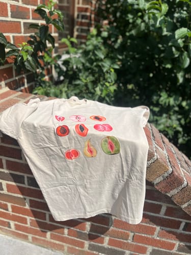 Customer photo review of fruits Unisex Tee
