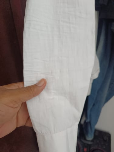 Customer photo review of Delight Cotton Solid Regular Fit White Trending Formal Shirt for Men