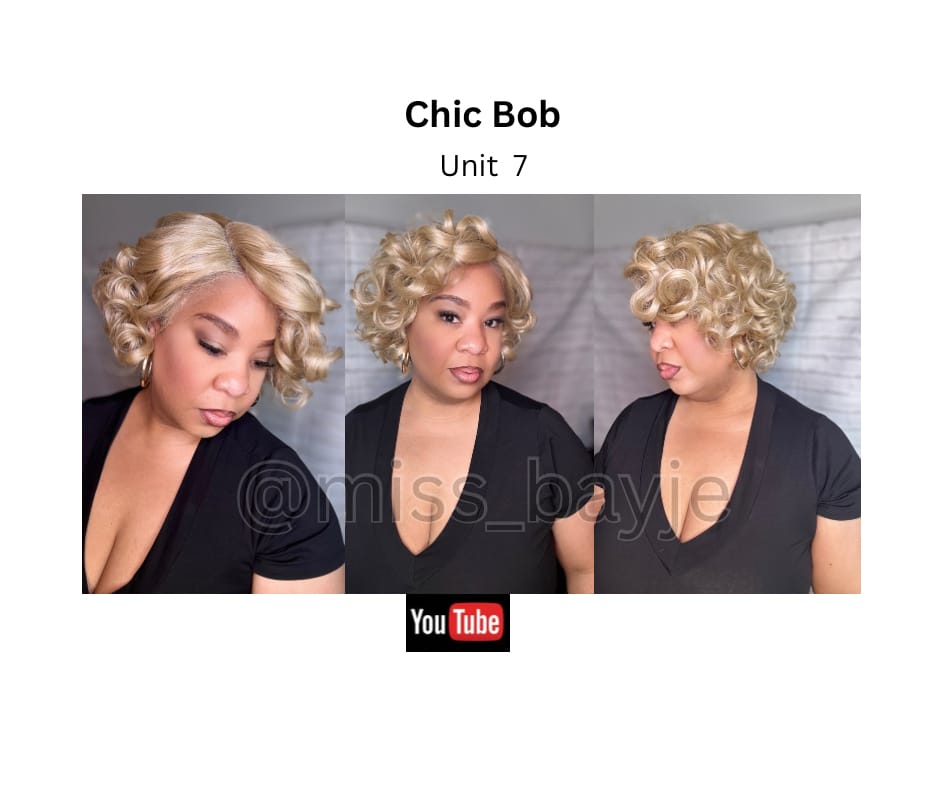 Customer photo review of Sensationnel Synthetic Hair Butta Chic Bob Glueless HD Lace Front Wig - BOB UNIT 7