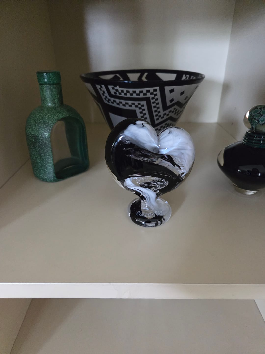 Customer photo review of Glass Heart with Cremation Ash - Standing