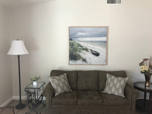 Customer photo review of Lonely Coast Canvas Art