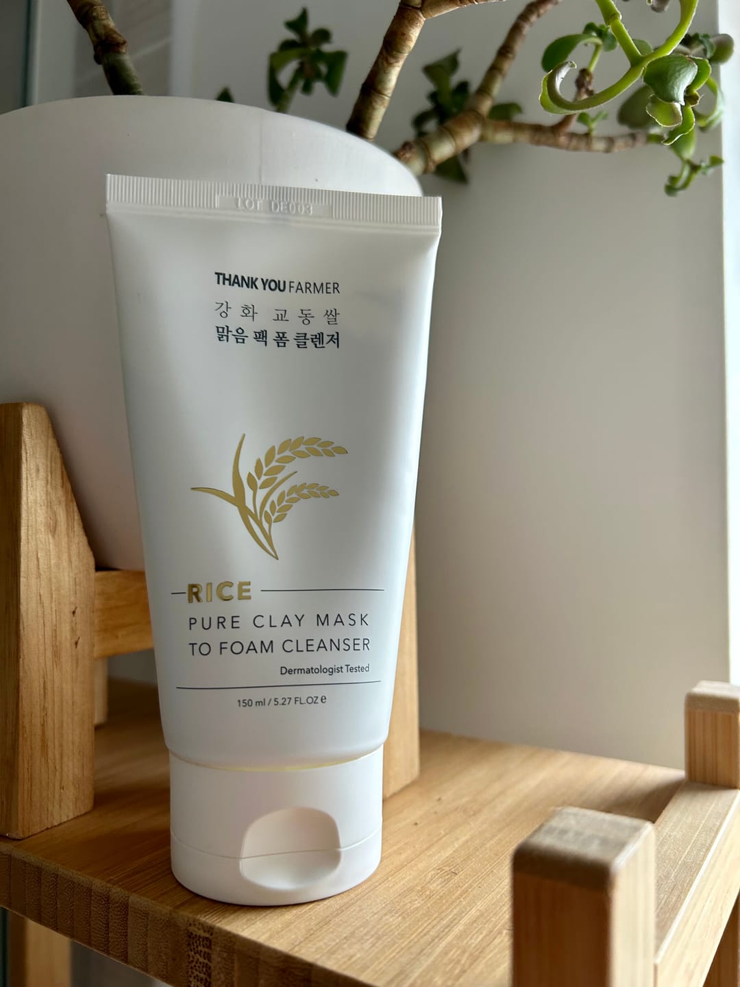 Customer photo review of Rice Pure Clay Mask to Foam Cleanser 150ml