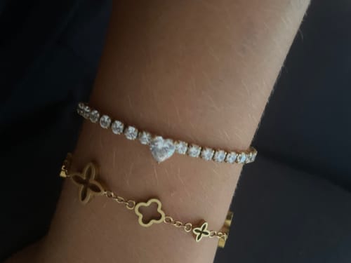 Kundenbewertung mit Foto zu Herz Tennis Armband
