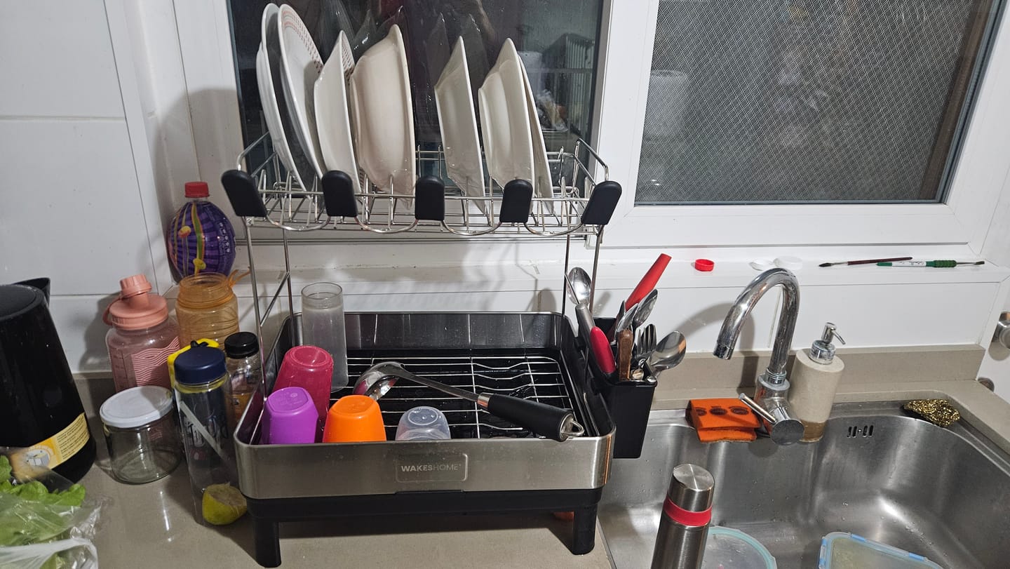 Customer photo review of Escurridor De Platos Inoxidable De 2 Niveles Organizador De Cocina