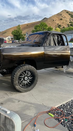 Customer photo review of Tinted Gold Paint Basecoat