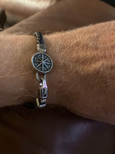 Customer photo review of Compass Urn Rubber Bracelet