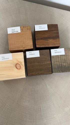 Customer photo review of Color Samples for Pine Products
