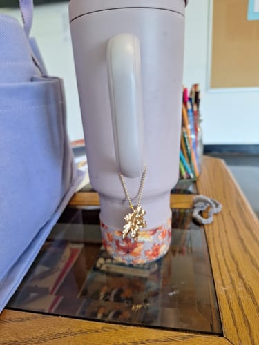Customer photo review of CLEAR FALL LEAVES Tumbler Boot -fits 20-40oz