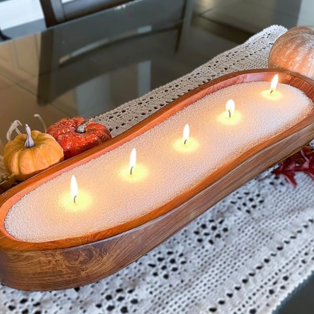 Customer photo review of Pearl Light Sand Candle
