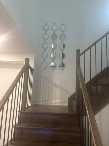 Customer photo review of XL Metal Teardrop Mirror (60"H x 7"L x 1"W)