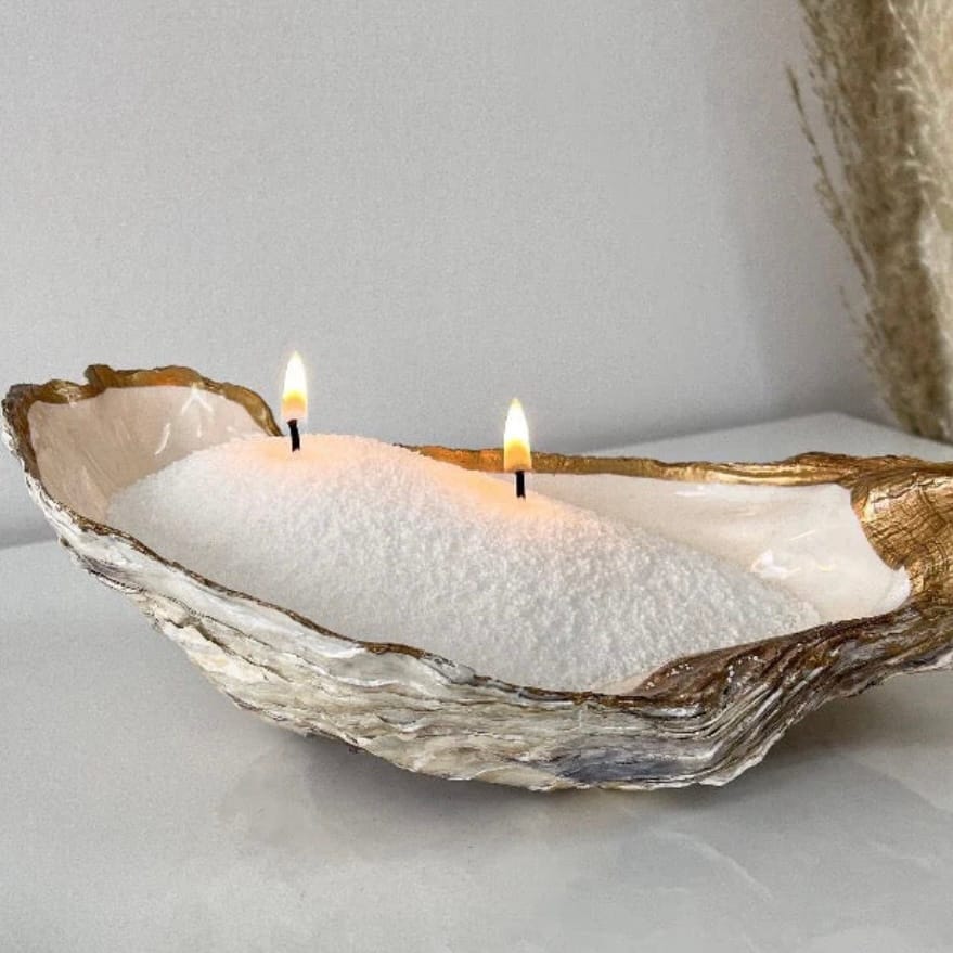 Customer photo review of Pearl Light Sand Candle