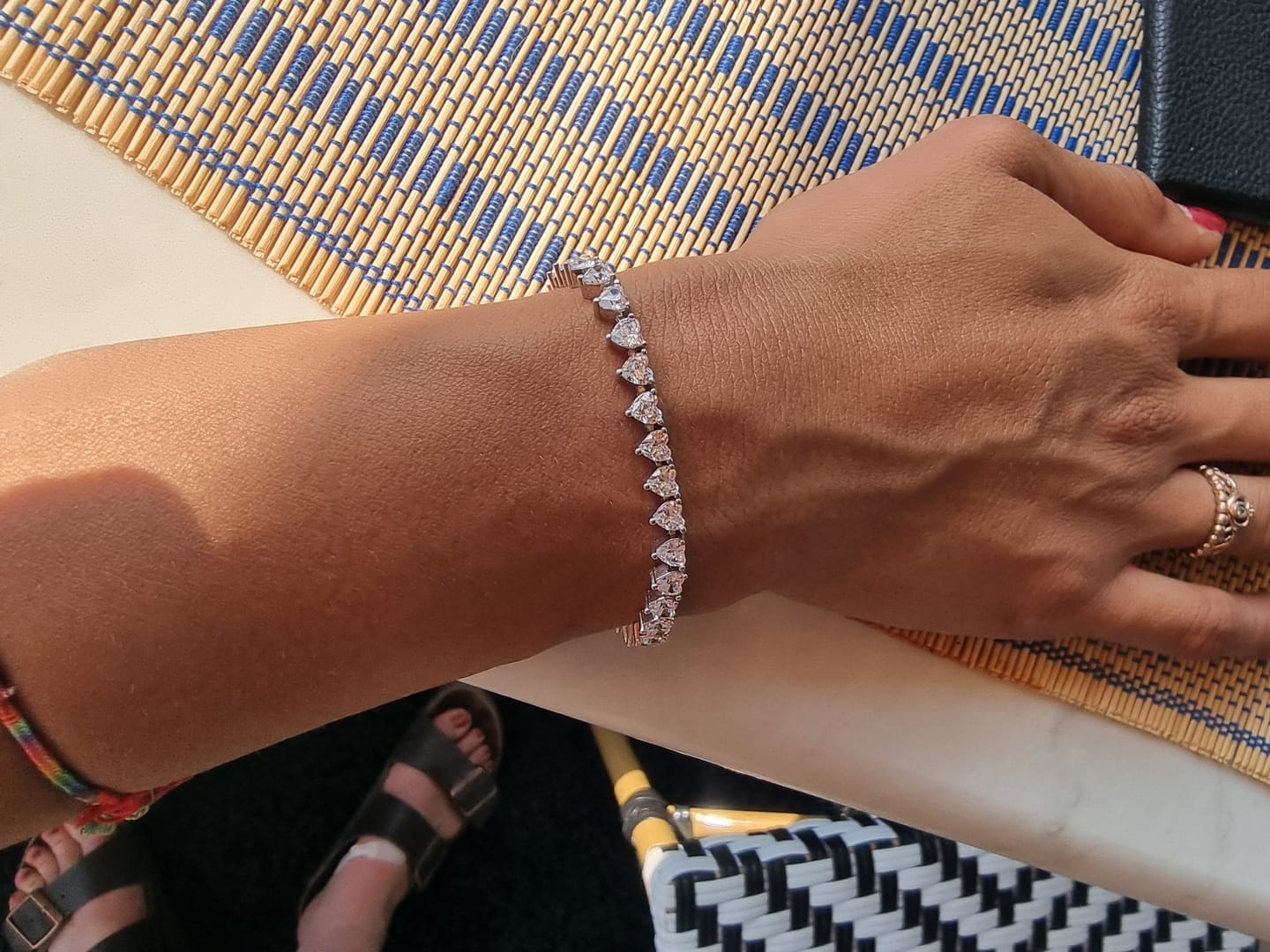 Customer photo review of Amore Tennis Bracelet In Silver