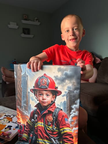 Customer photo review of The Firefighter Hero