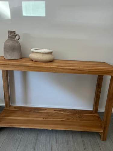 Customer photo review of Κονσόλα Τραπέζι Εισόδου Μασίφ Ξύλο Βοηθητικό Τραπέζι Σαλονιού Μπουφές 1282850