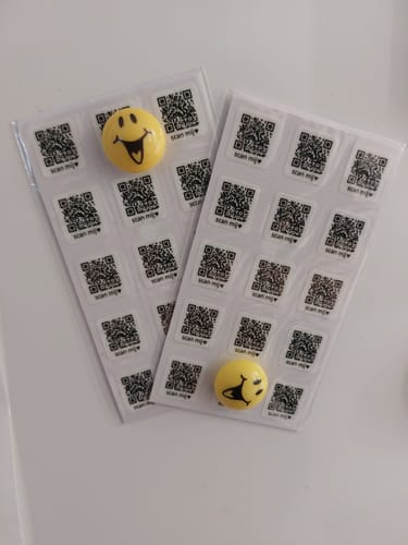 Customer photo review of QR Codes voor de Happy Stone App