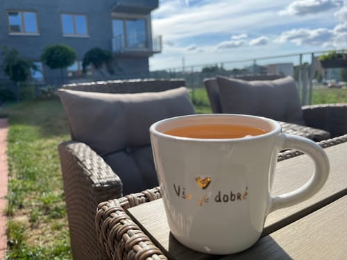 Customer photo review of Hrnek s nápisem Vše je dobré