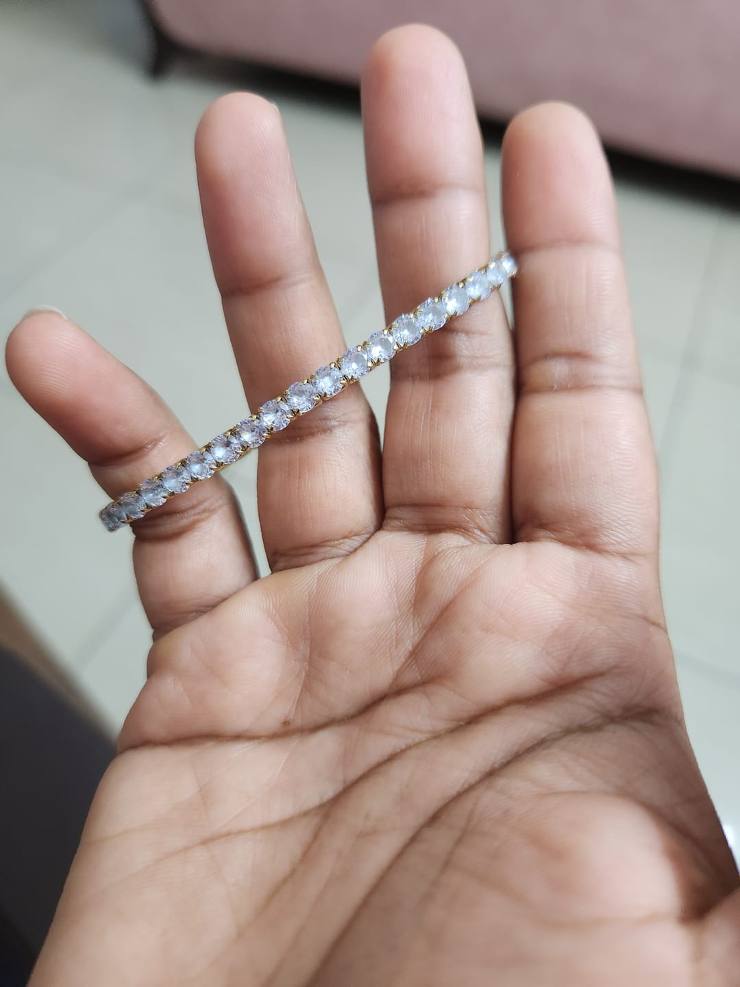 Customer photo review of Exquisite Gold Studded Bracelet