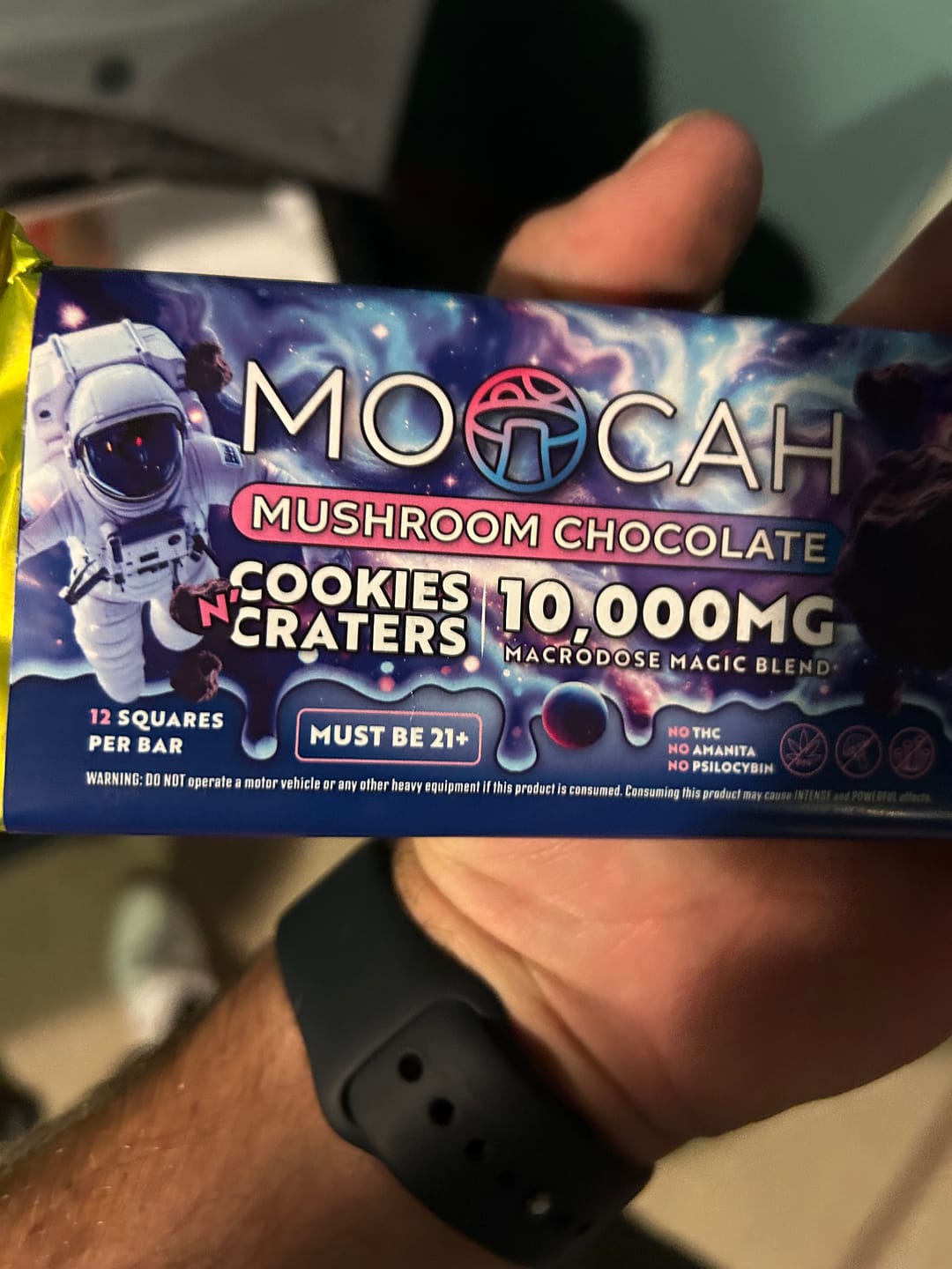 Customer photo review of Mega-Dose Mushroom Chocolates - Cookie Craters