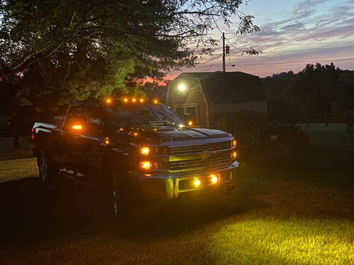 Customer photo review of 3.7" CG2 Mini Cannon / Optimus Round Amber PCV Covers